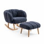 Atelier Del Sofa Conjunto de Sillón y Puff Lotus - Antracita